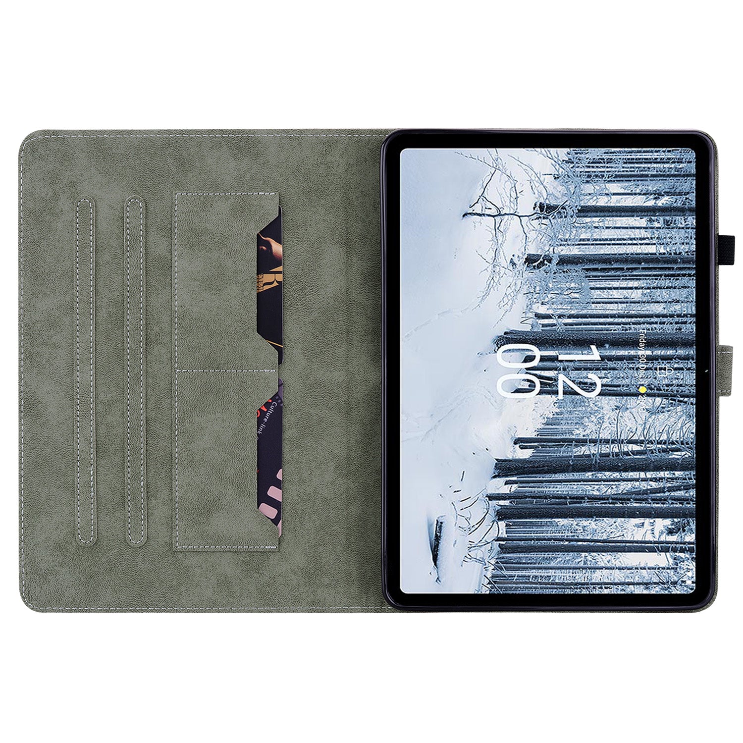Pro Nokia T21 PU kožený stojánek odolný proti nárazům Potištěný roztomilý tygří vzor Flip Kryt na tablet s držákem karty Pro Nokia T21 PU kožený stojánek odolný proti nárazům Potištěný roztomilý tygří vzor Flip Kryt na tablet s držákem karty